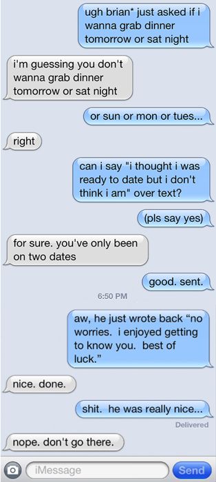 not ready to date (you)