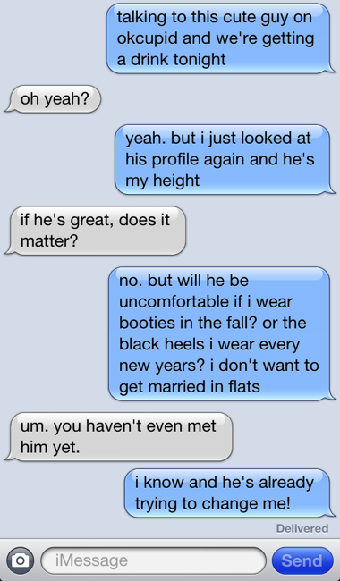 short man / tall problems